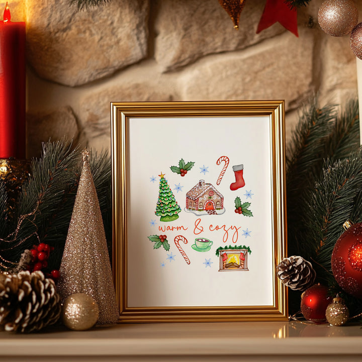 Warm + Cozy Christmas Art Print
