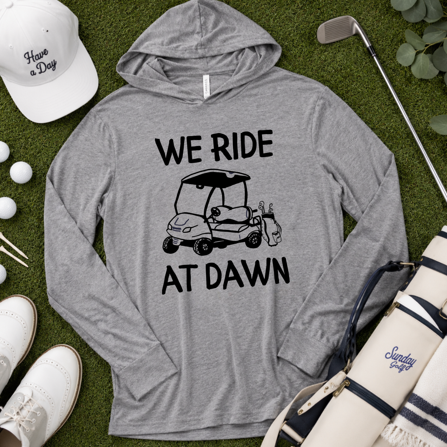 We Ride At Dawn Golf T-Shirt Hoodie | Funny Golf Hoodie