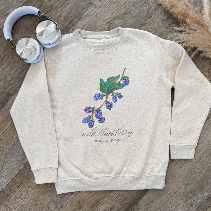 Wild Blackberry - Kid's Sweatshirt - Oatmeal