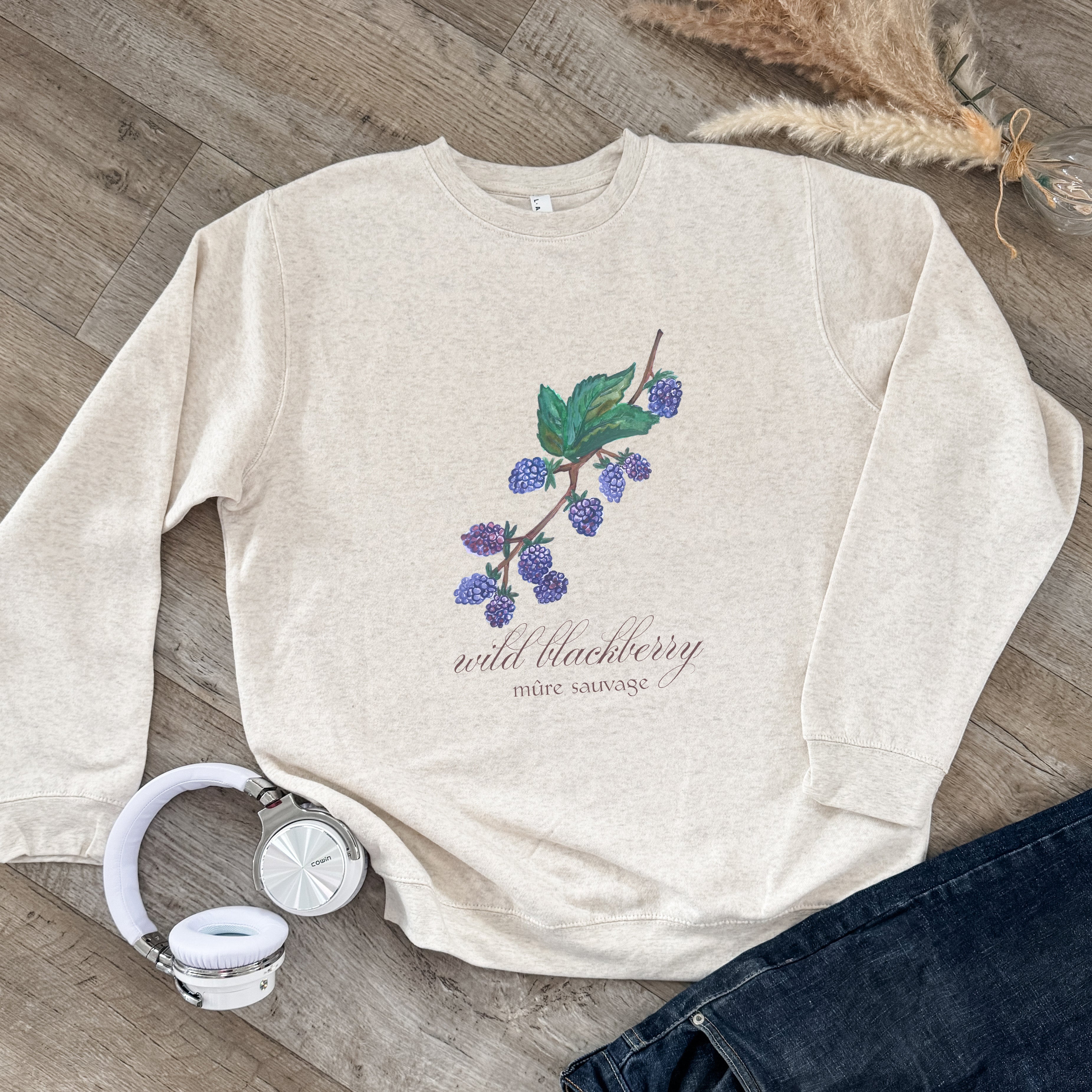 Wild Blackberry - Unisex Sweatshirt - Oatmeal