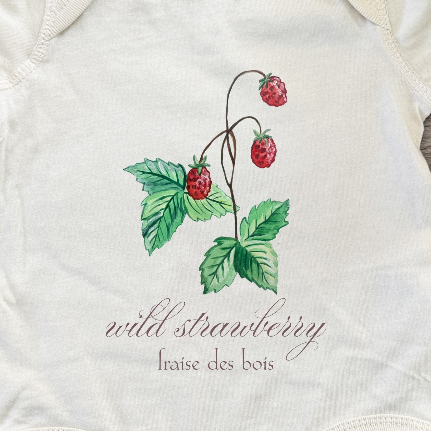 Wild Strawberry - Onesie - Oatmeal