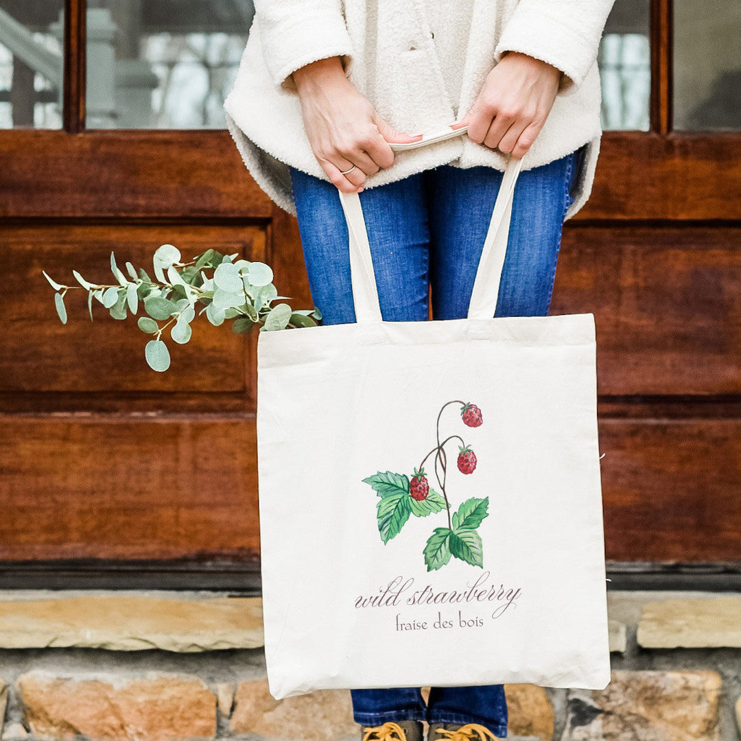 Wild Strawberry - Watercolor Tote Bag