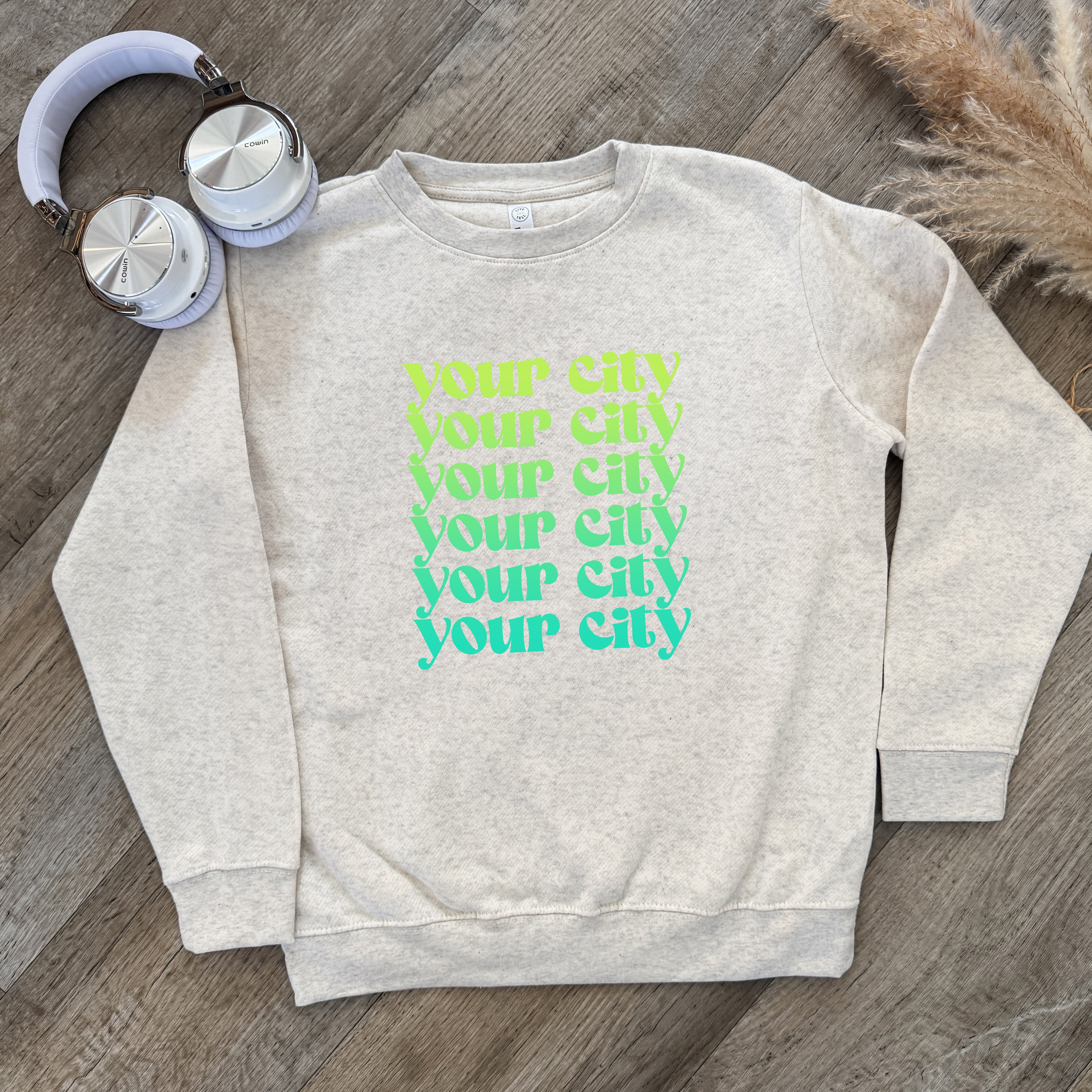 Personalize Me! Your City - Kid's Sweatshirt - Oatmeal (Custom)