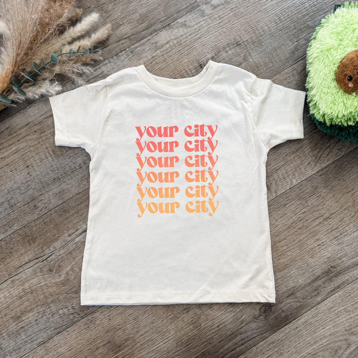 Personalize Me! Your City Ombre - Toddler Tee - Oatmeal (Custom)