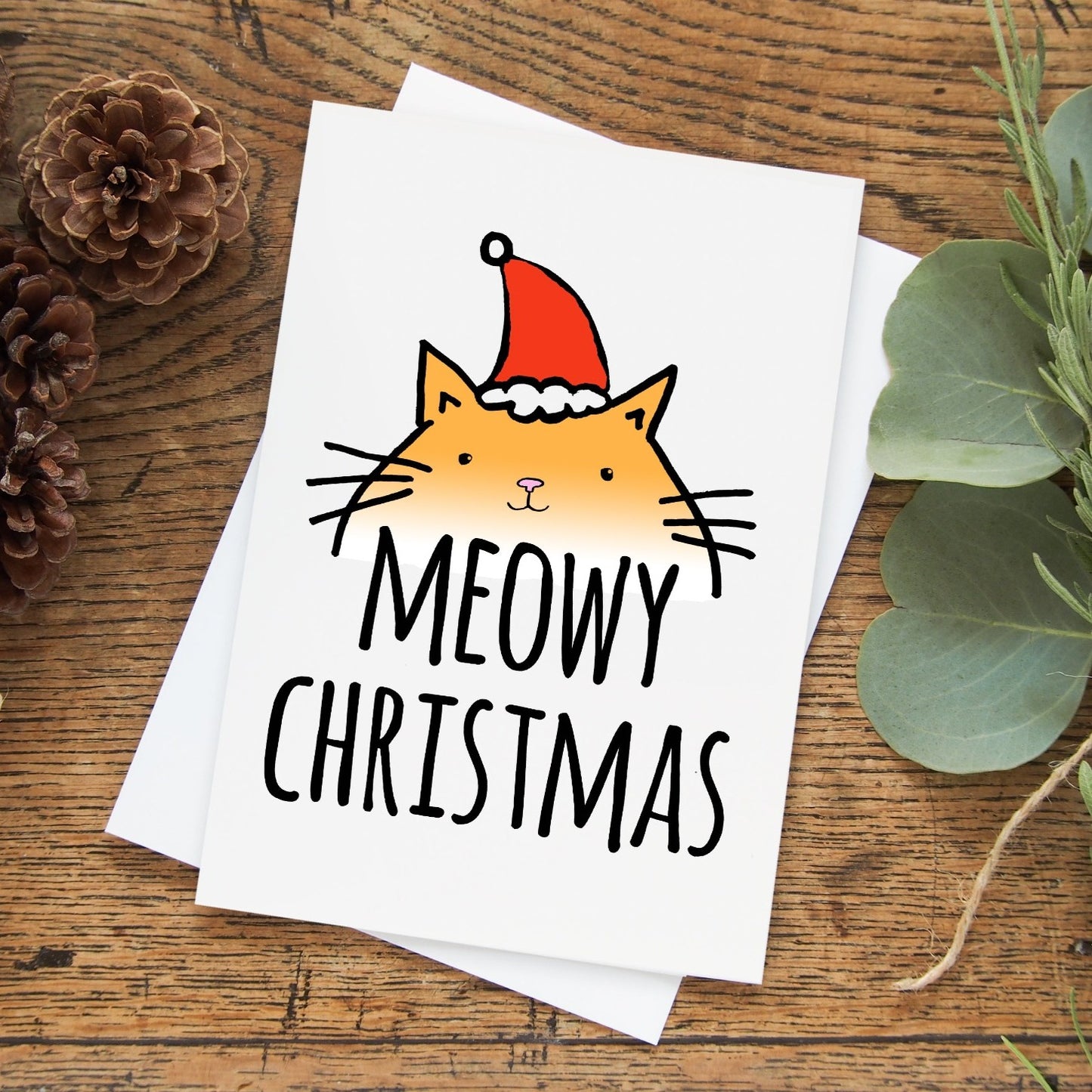 SALE - Meowy Christmas - Holiday Greeting Card