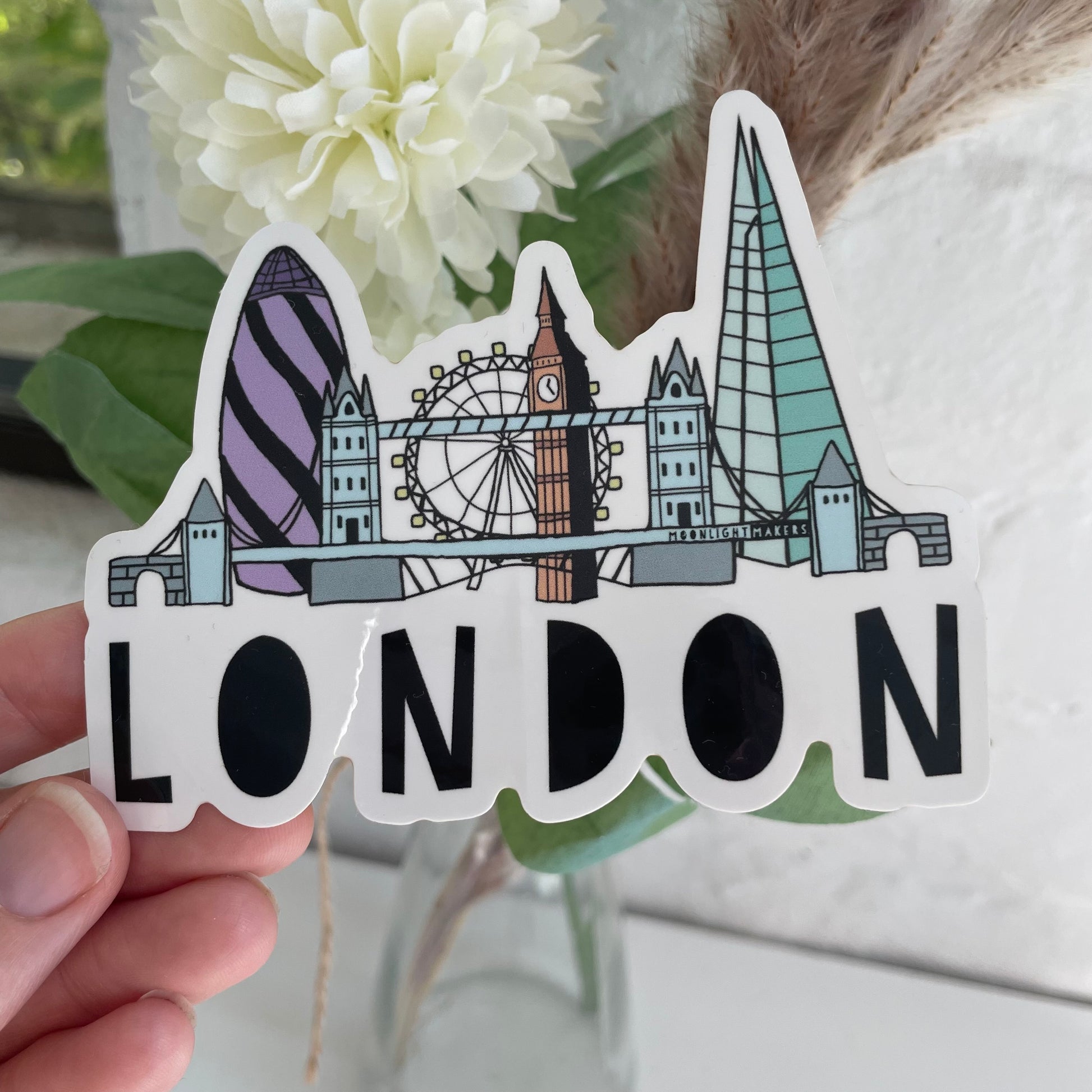 London, England - Die Cut Sticker - MoonlightMakers