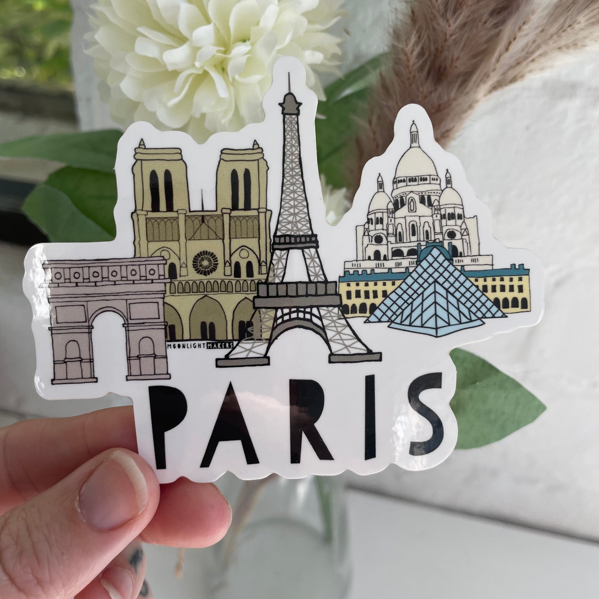 Paris, France - Die Cut Sticker - MoonlightMakers