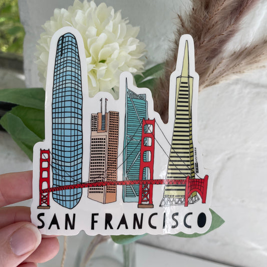 San Francisco, California - Die Cut Sticker - MoonlightMakers