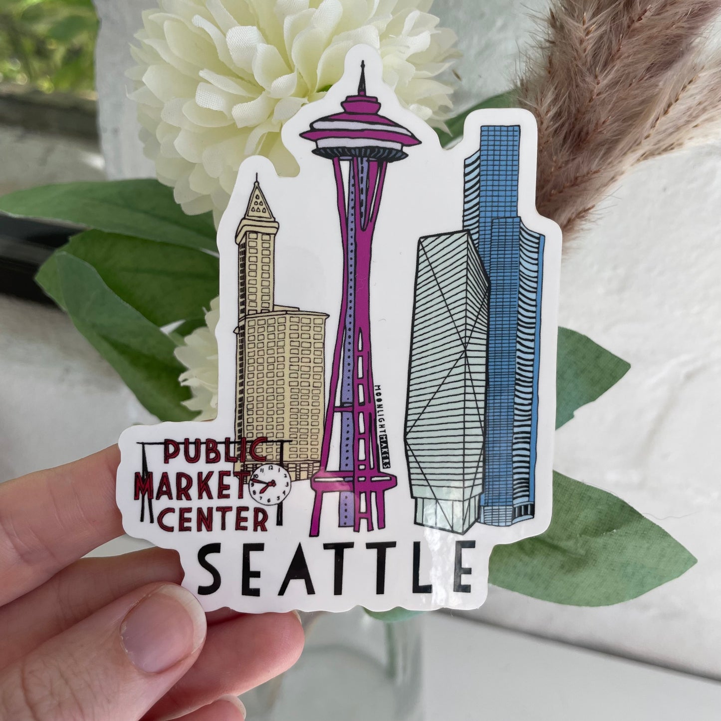 Seattle, Washington - Die Cut Sticker - MoonlightMakers