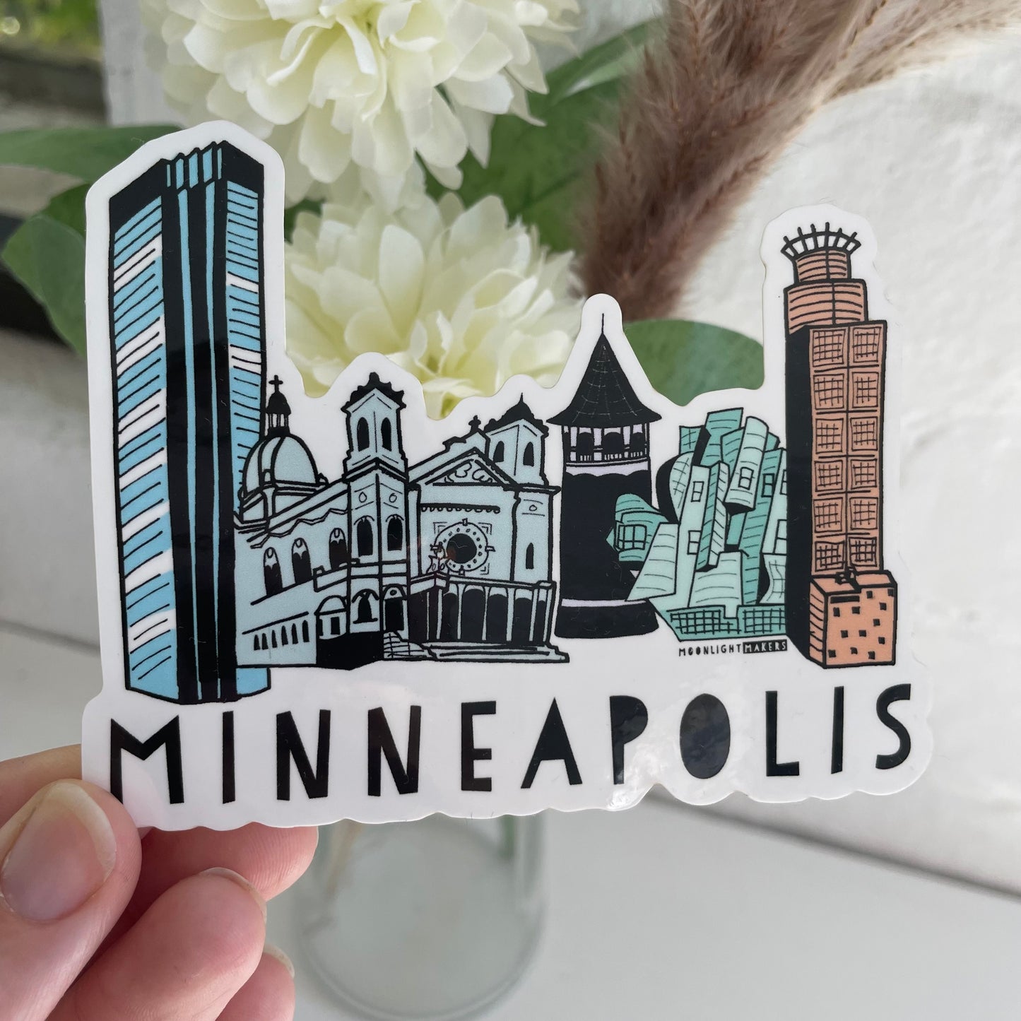 Minneapolis, Minnesota - Die Cut Sticker - MoonlightMakers
