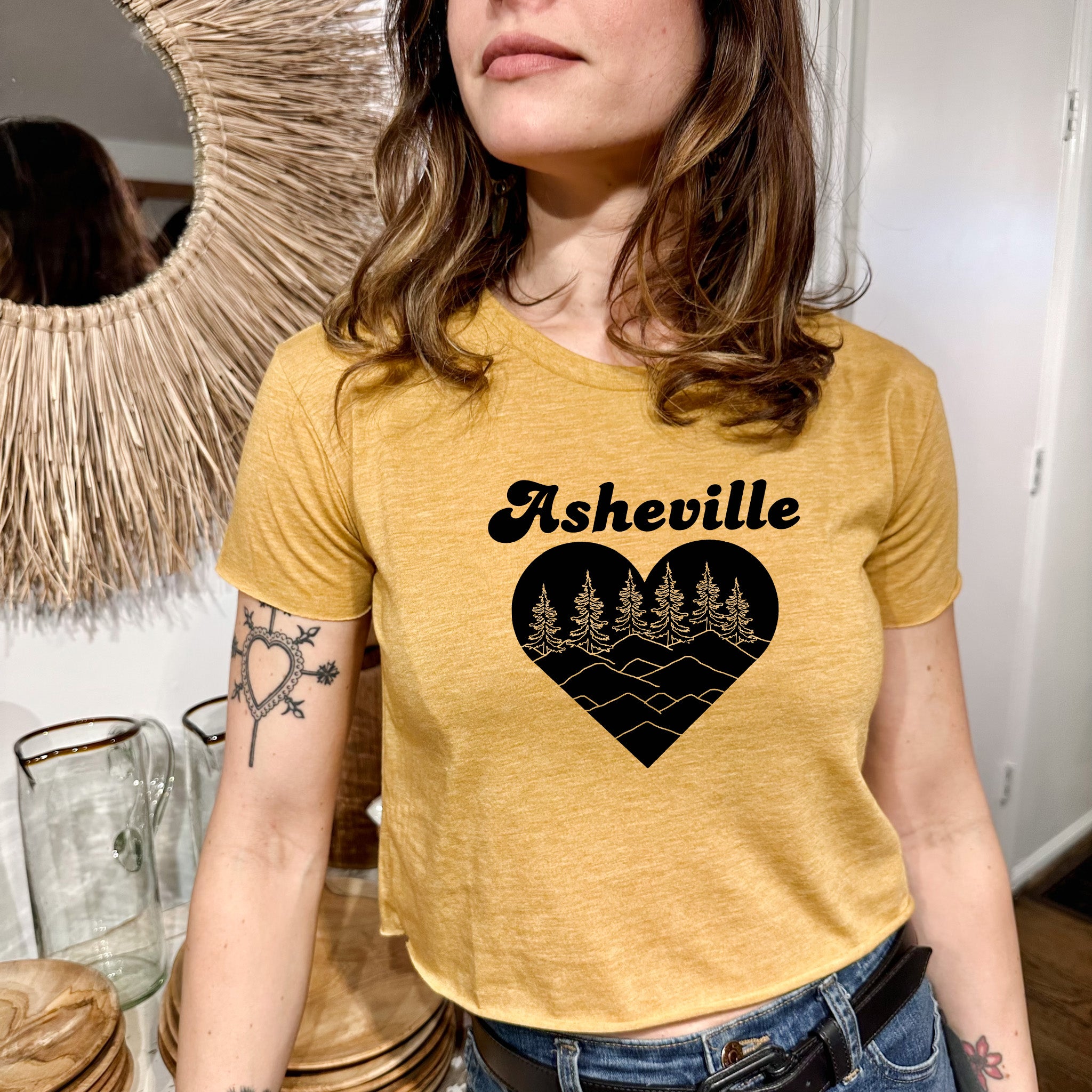Asheville Heart - Women's Crop Tee