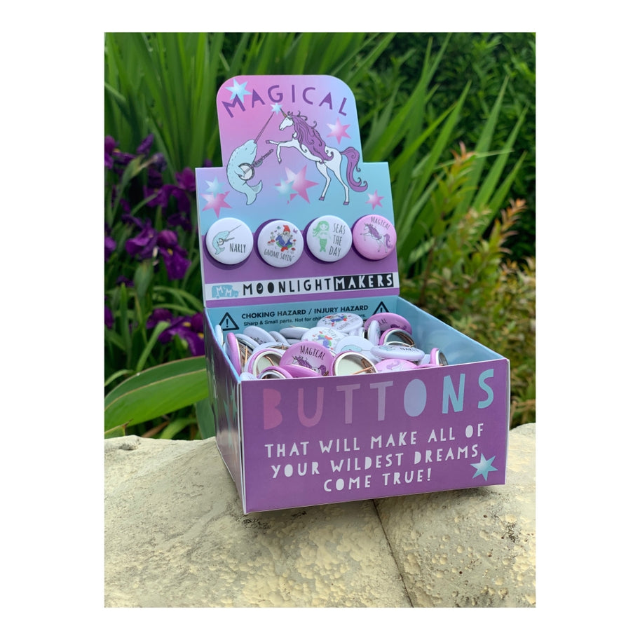Magical Pin Box - 200 Funny 1" Pins/Buttons - MoonlightMakers