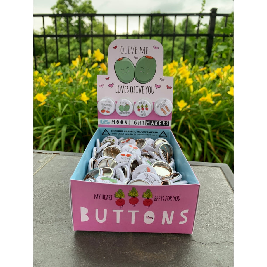 Love Pin Box - 200 Funny 1" Pins/Buttons - MoonlightMakers