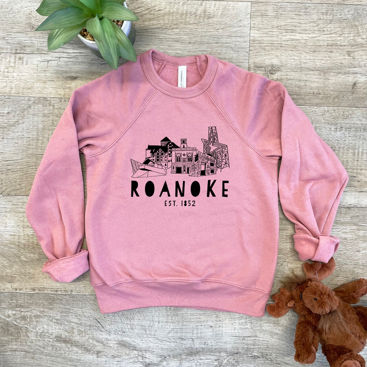 Roanoke, Virginia (VA) - Kid's Sweatshirt - Heather Gray or Mauve