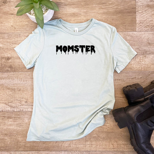 a t - shirt with the word monster printed on it