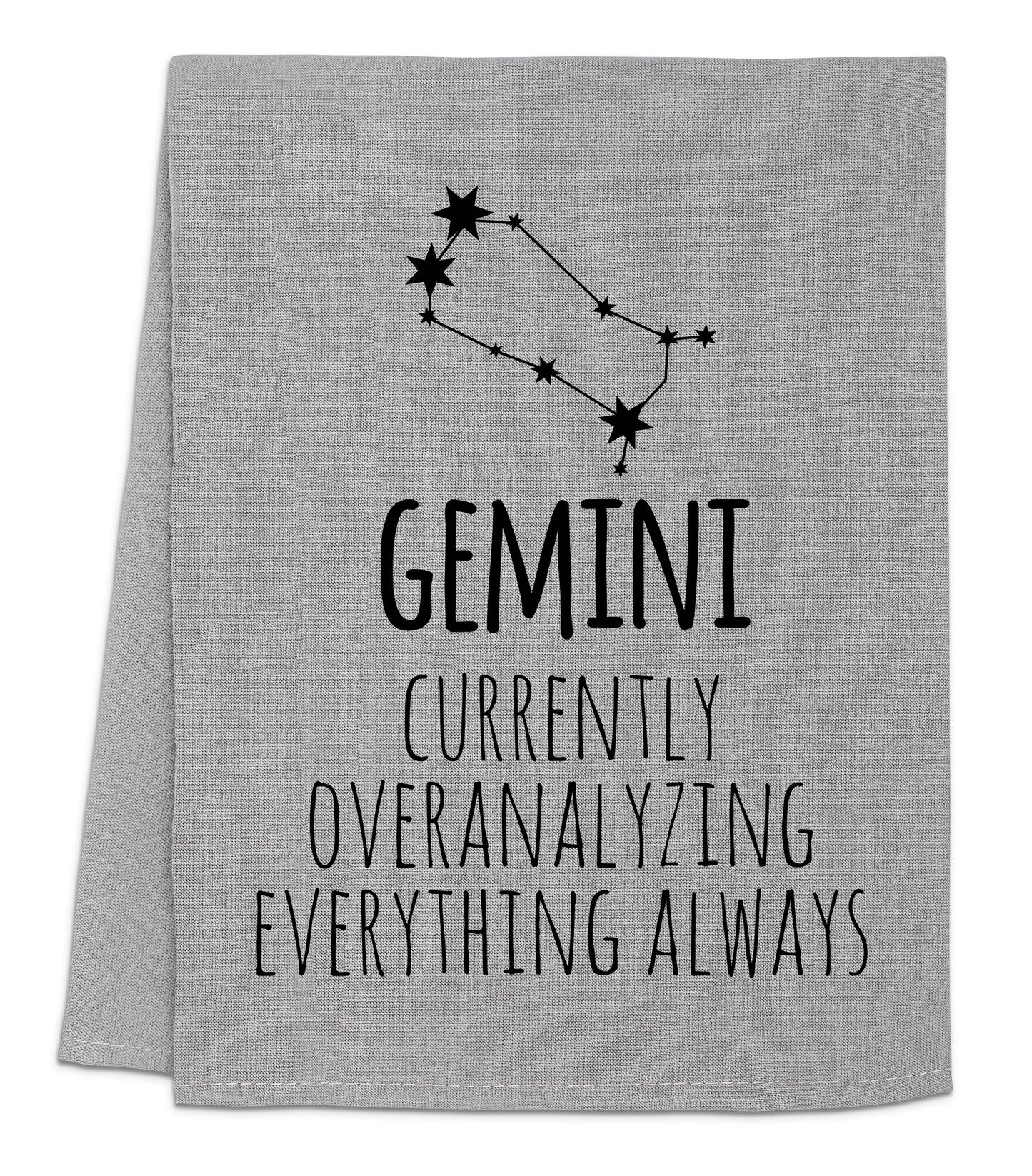 a towel with the words gemini on it