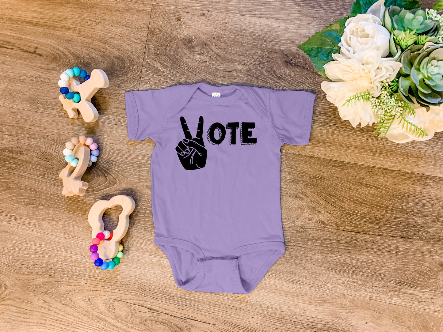 Vote - Onesie - Heather Gray, Chill, or Lavender