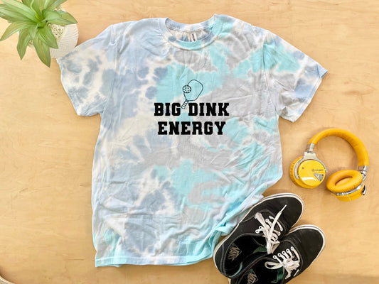 a t - shirt that says, big dink energy next to a pair of