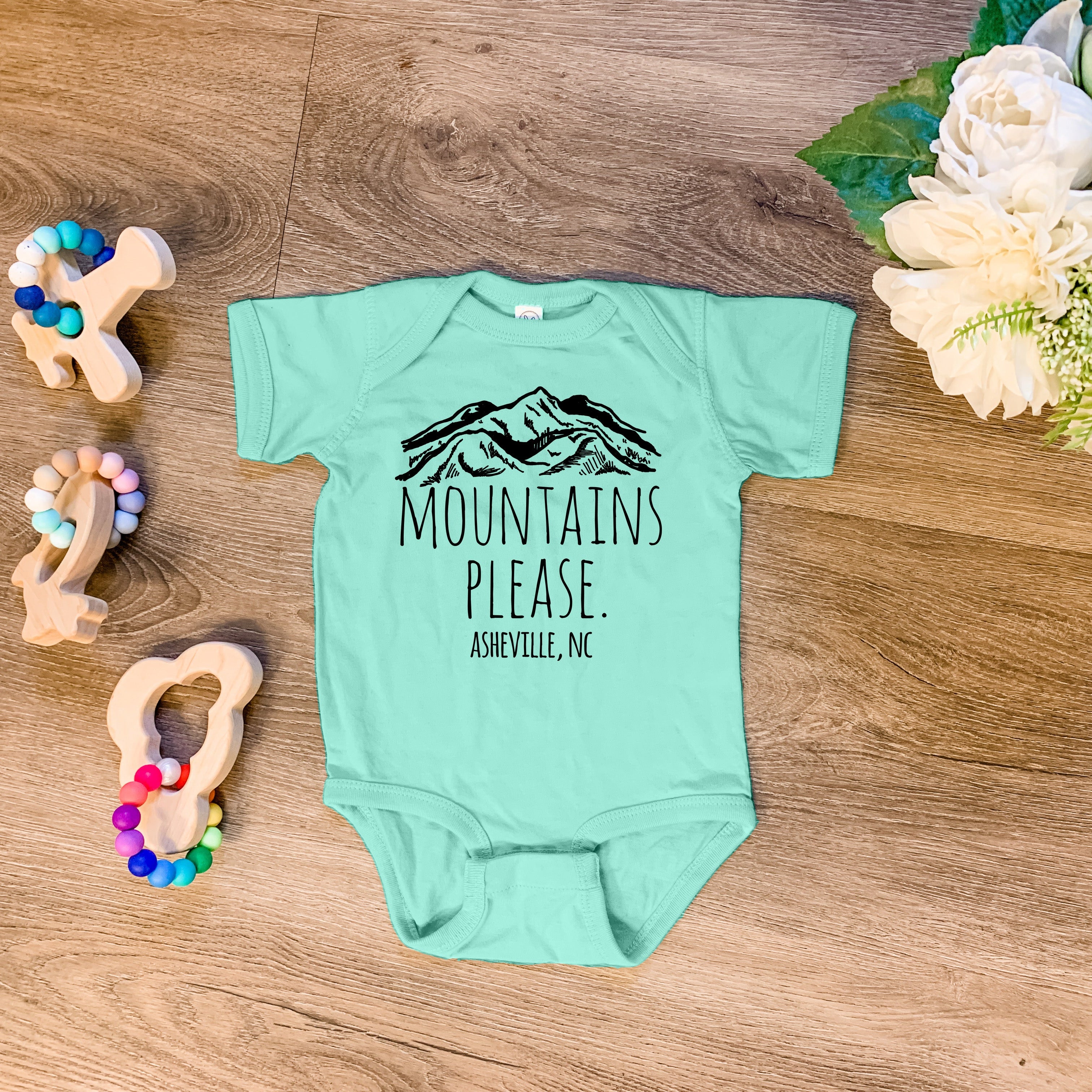 Mountains Please Asheville, Asheville, NC - Onesie