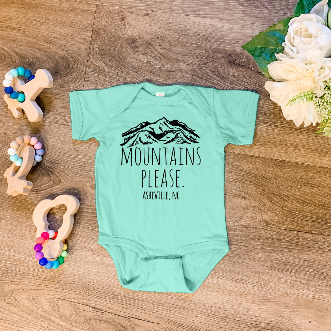Mountains Please Asheville, Asheville, NC - Onesie