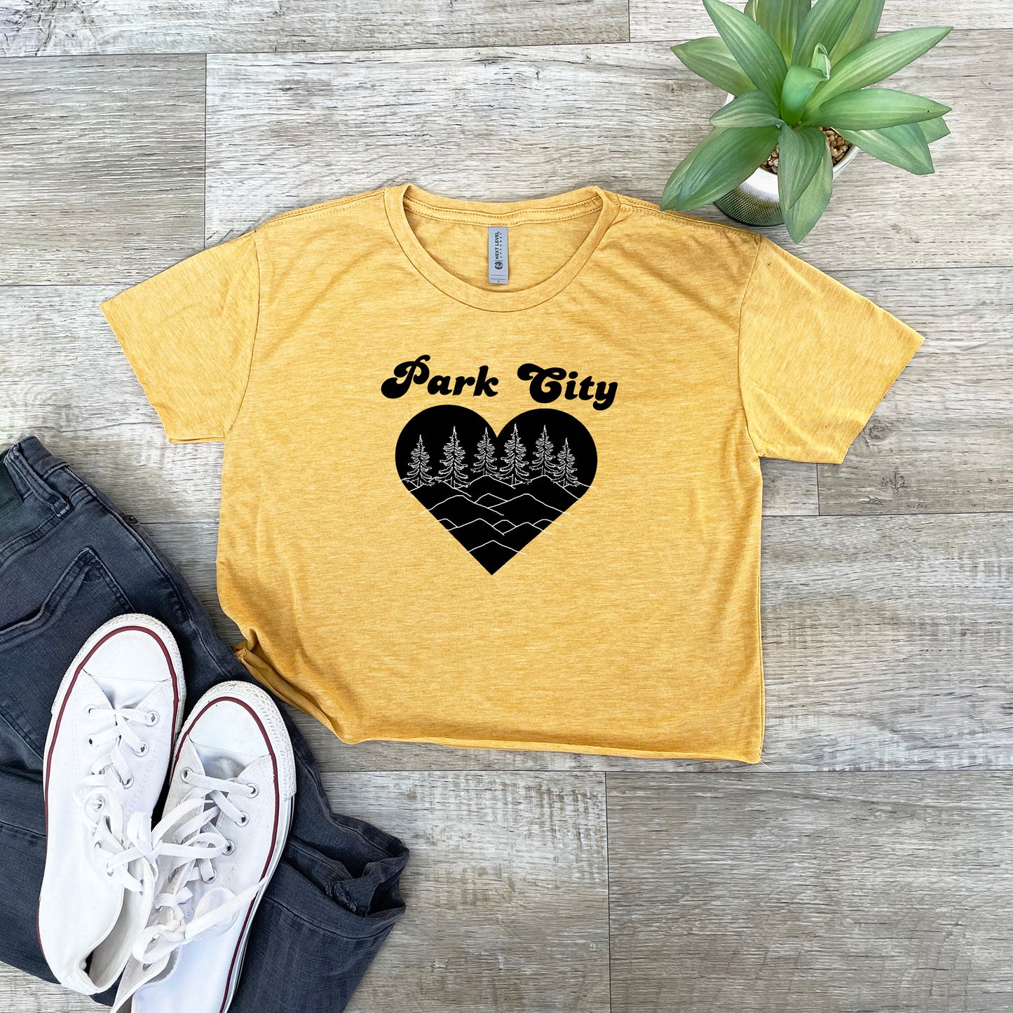 a t - shirt that says park city with a heart on it