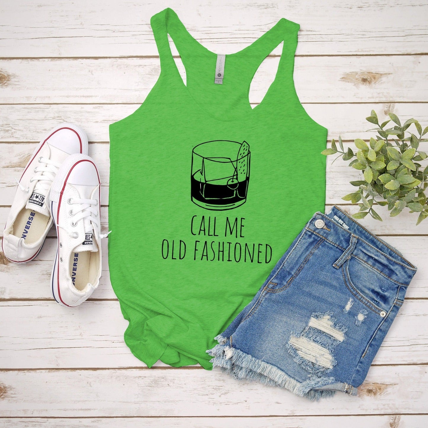 Call Me Old Fashioned (Bourbon) - Women's Tank - Heather Gray, Tahiti, or Envy