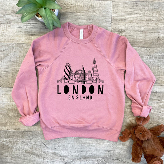 London Skyline - Kid's Sweatshirt - Heather Gray or Mauve
