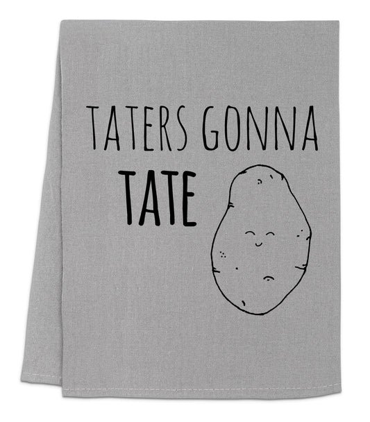 a towel with a potato drawn on it