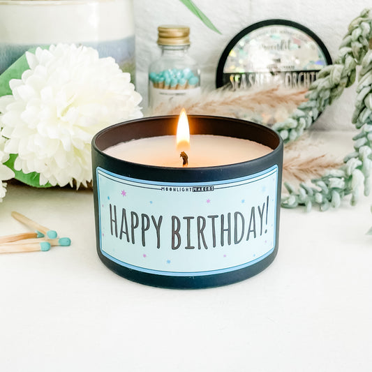 Happy Birthday!  - 8oz Candle - Choose Your Scent - 100% Natural Soy Wax