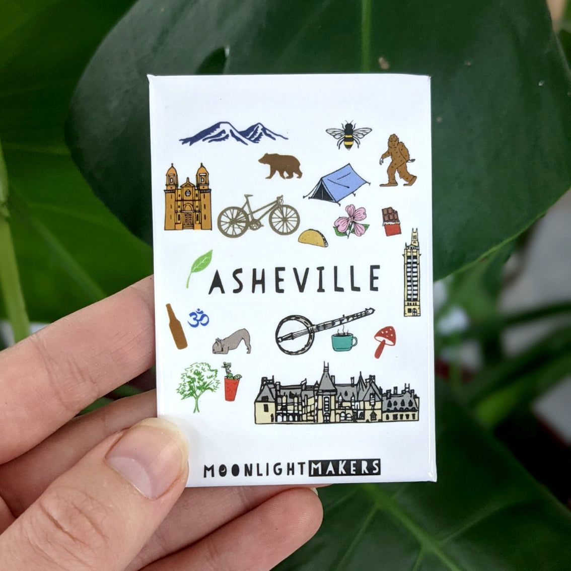 Asheville Collage Mix - Magnet - MoonlightMakers