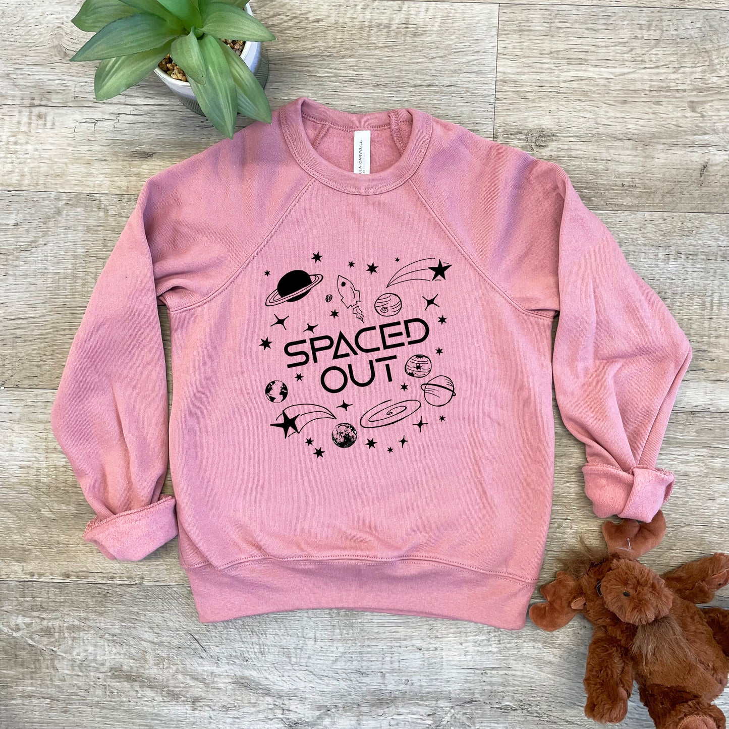 Spaced Out - Kid's Sweatshirt - Heather Gray or Mauve