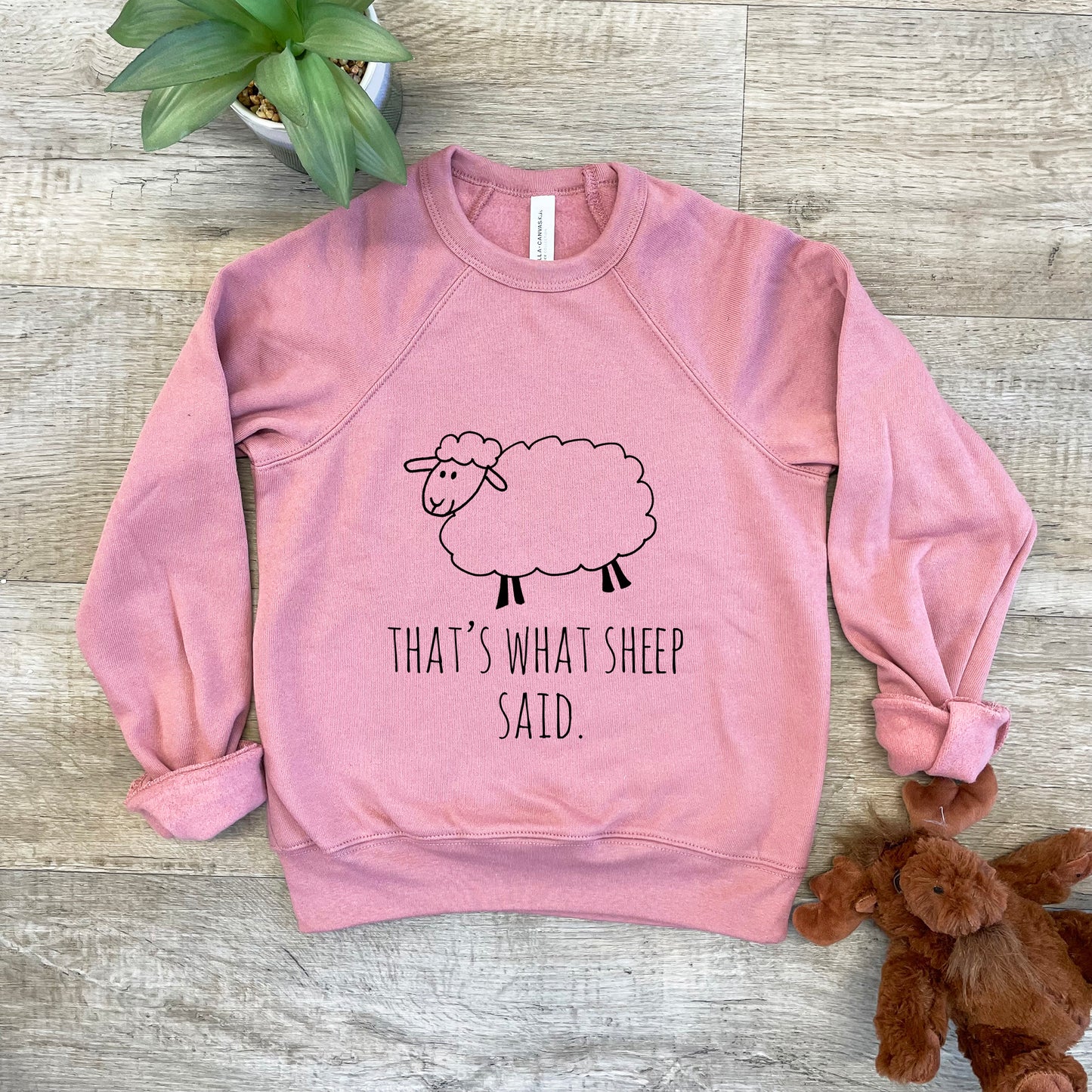 That's What Sheep Said - Kid's Sweatshirt - Heather Gray or Mauve