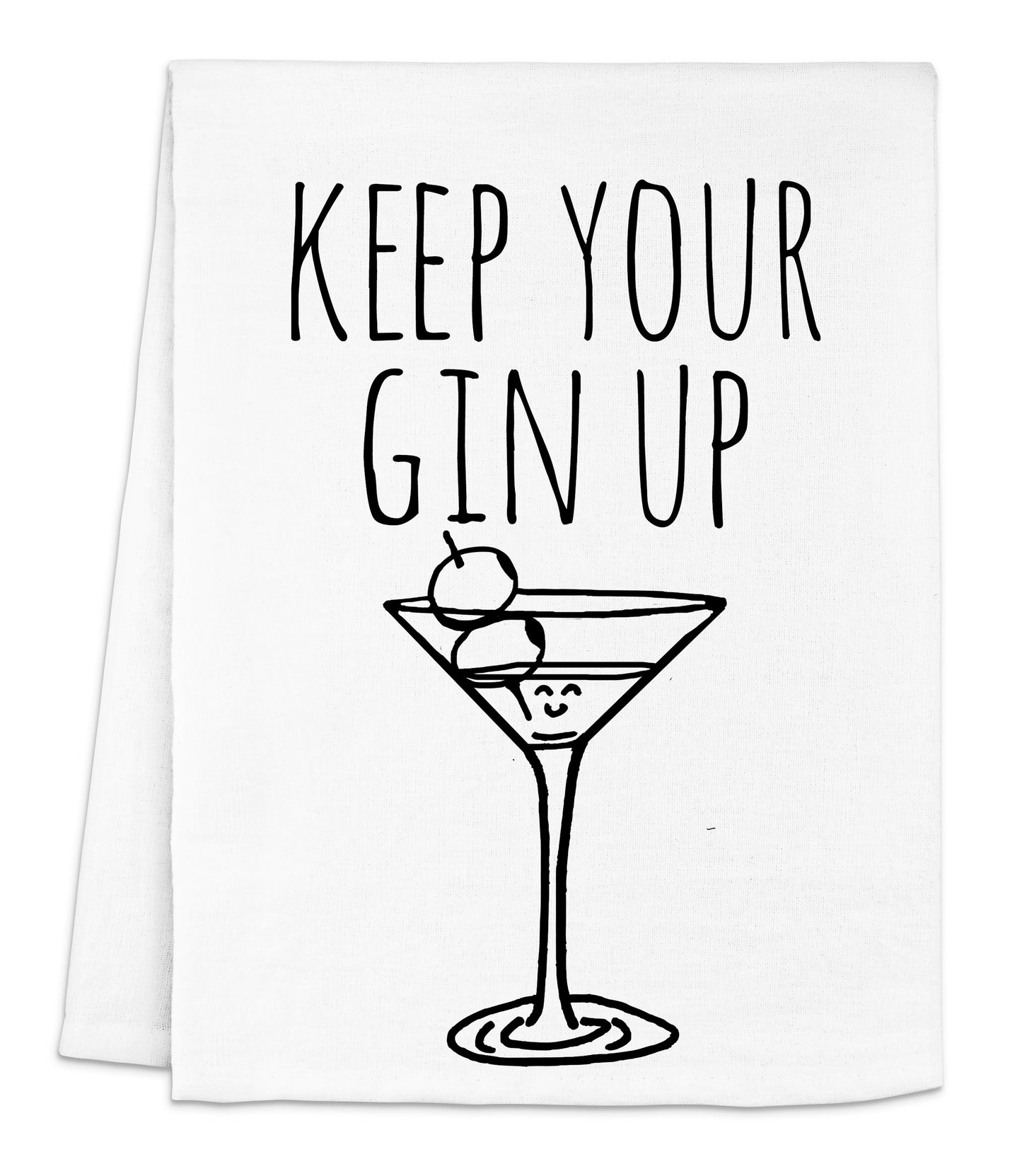 a napkin that says keep your gin up