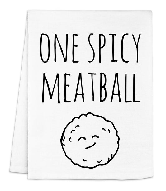 one spicy meatball dish towel