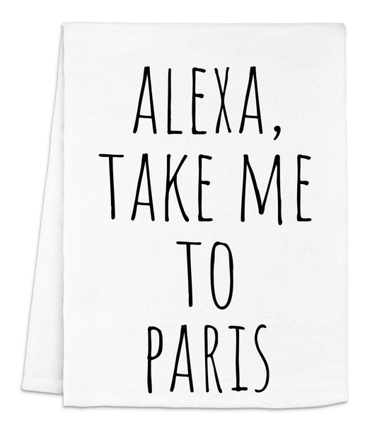 a napkin that says, alexa take me to paris
