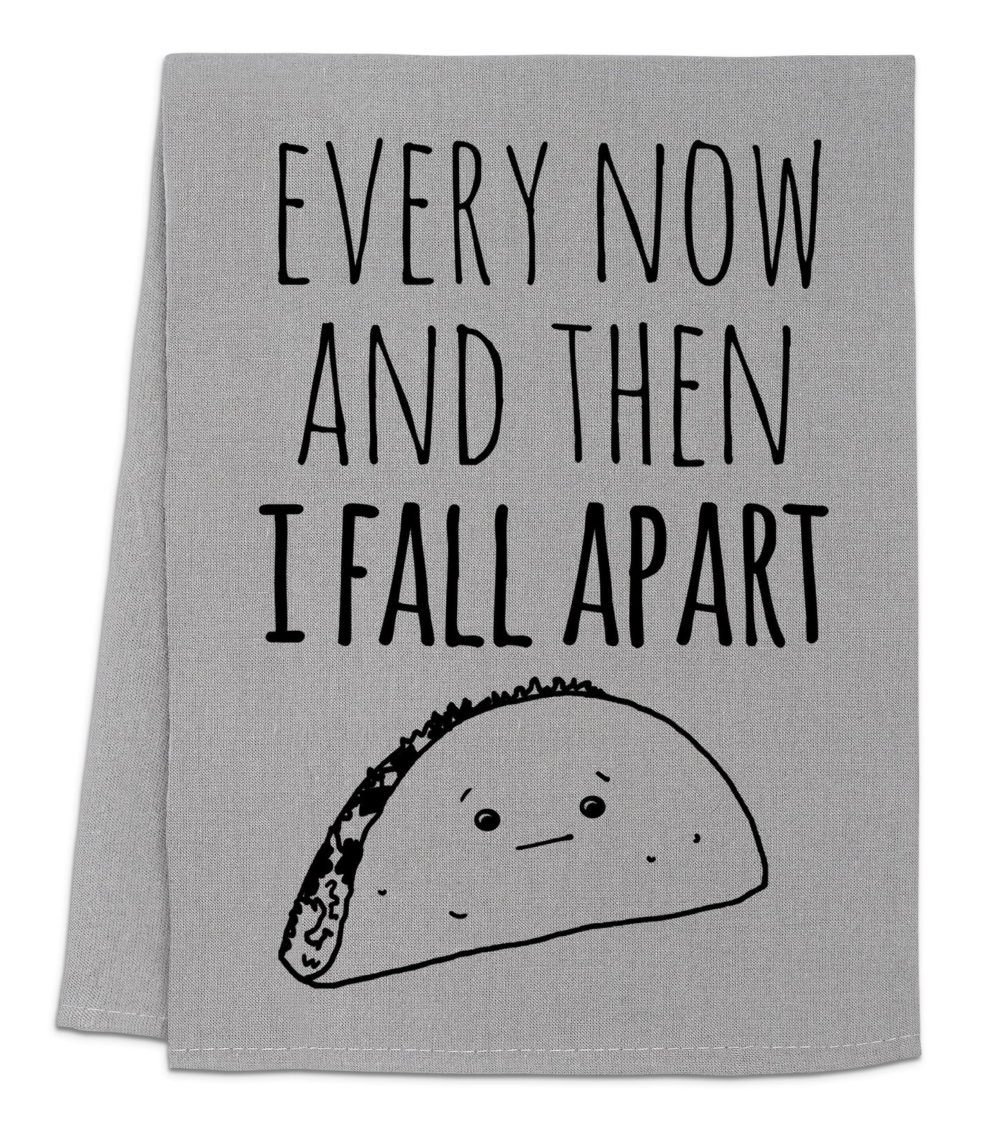 a towel with a picture of a taco on it