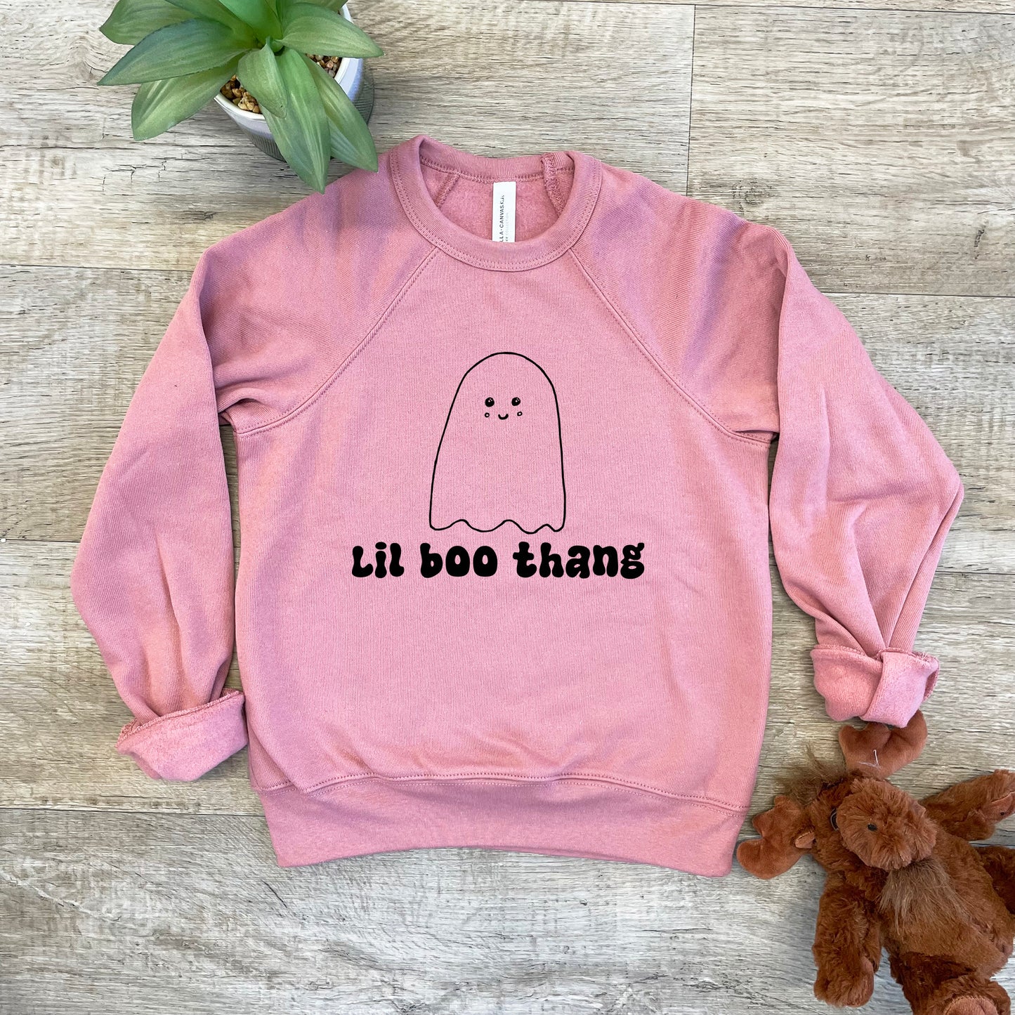 Lil Boo Thang - Kid's Sweatshirt - Heather Gray or Mauve