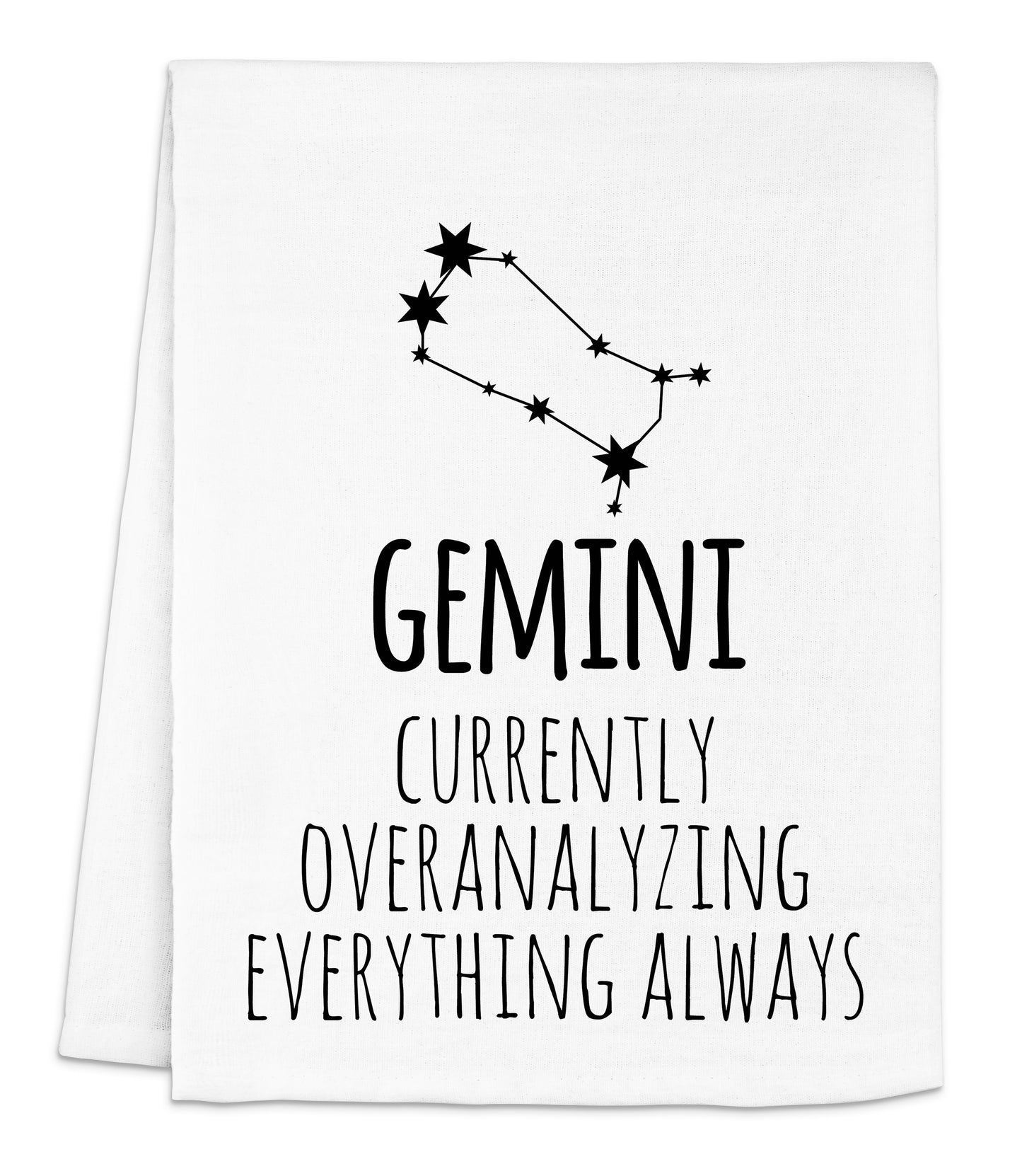 a white towel with the words gemini on it