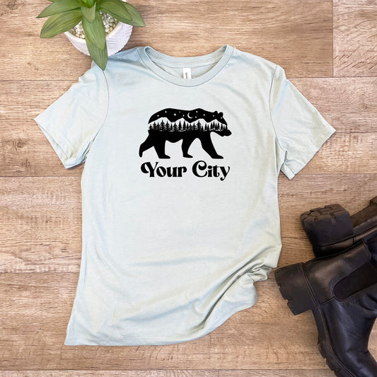 a t - shirt that says your city with a bear on it