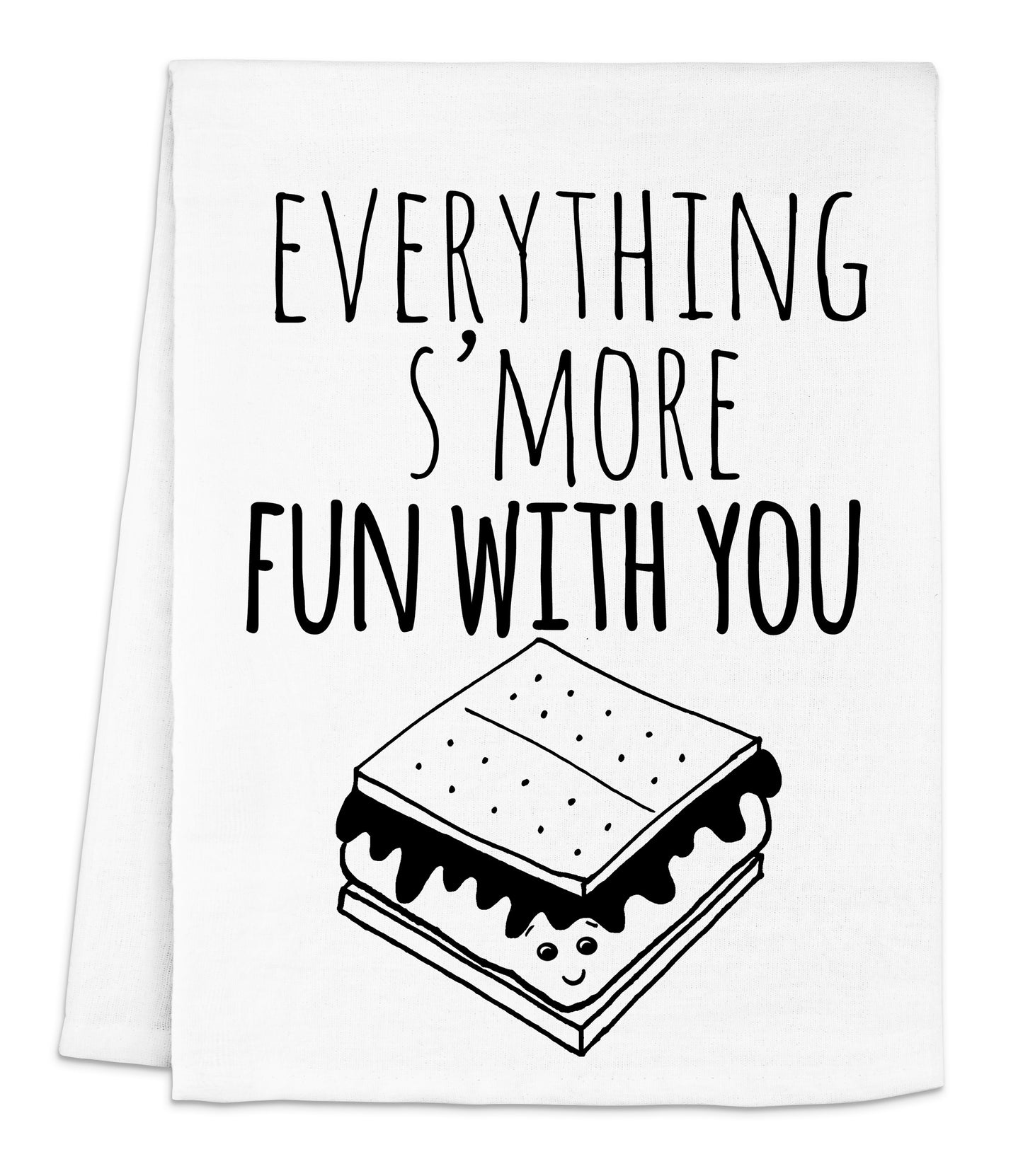 a napkin with a sandwich on it that says, everything s more fun with you
