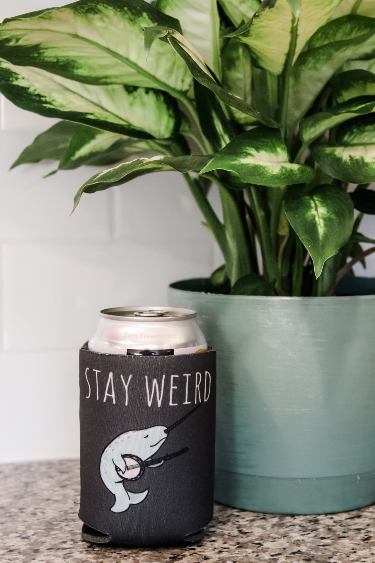Stay Weird (Narwhal) - Can Cooler - MoonlightMakers