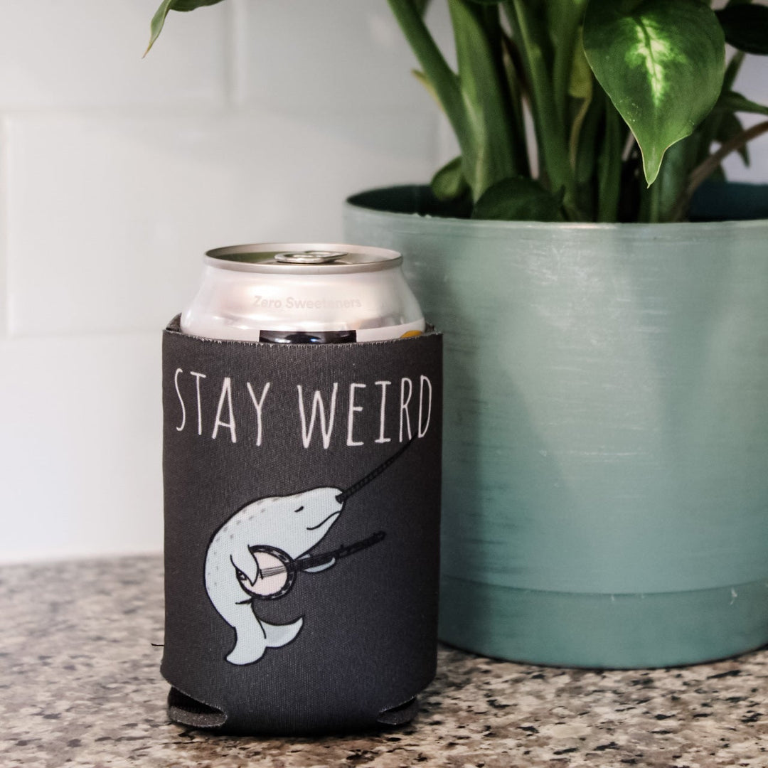 Stay Weird (Narwhal) - Can Cooler - MoonlightMakers