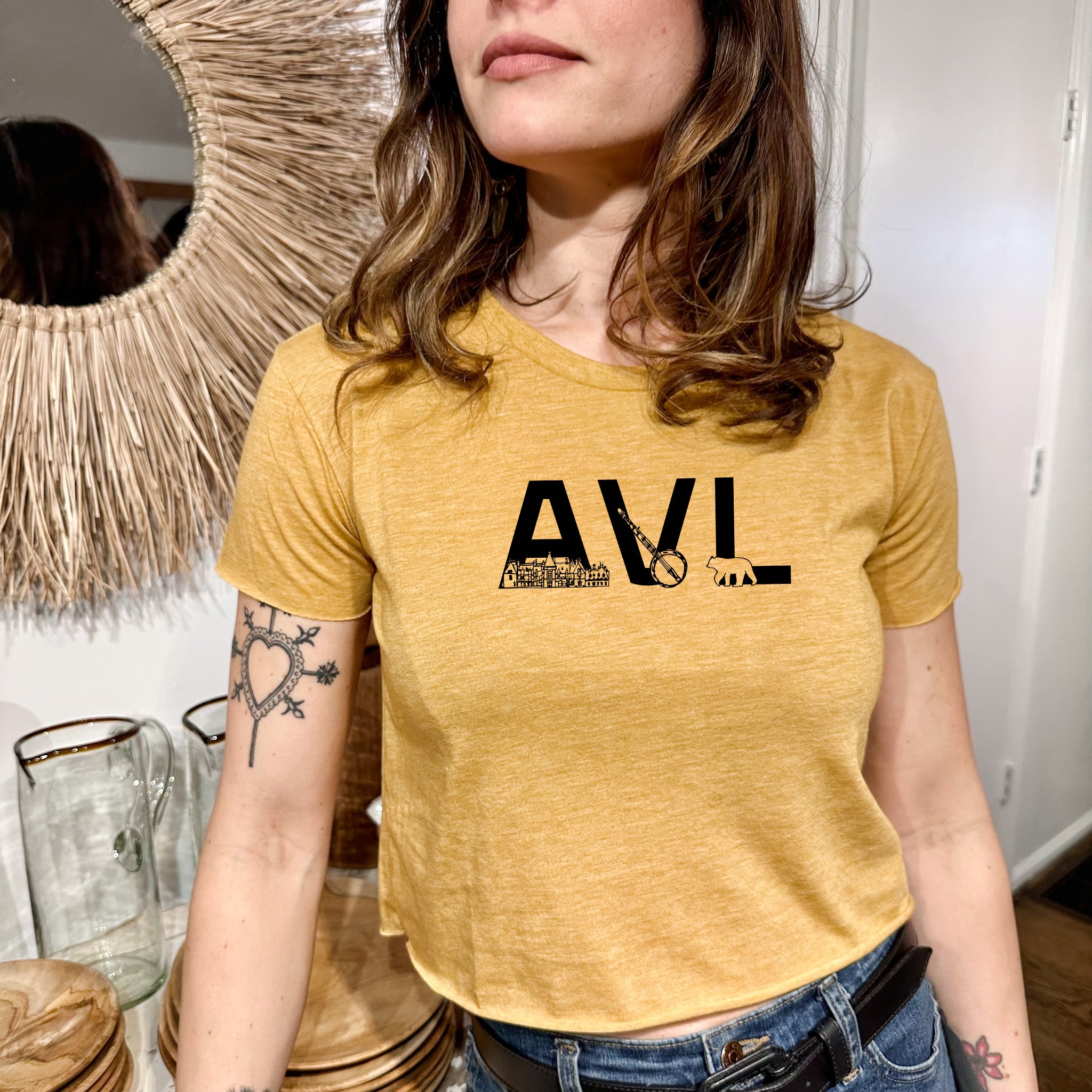 AVL (Asheville) - Women's Crop Tee