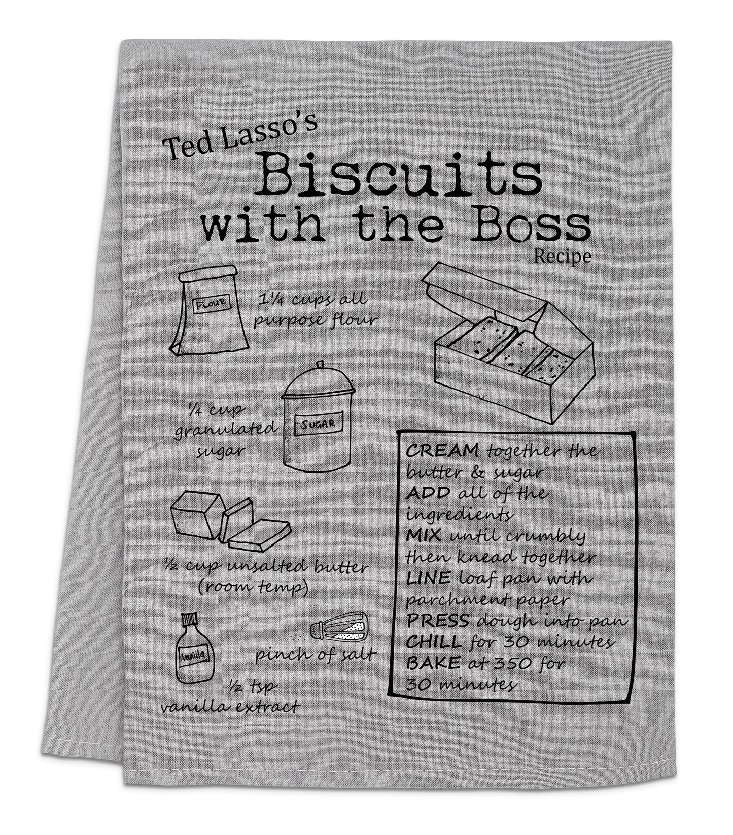 a tea towel with instructions on how to use it