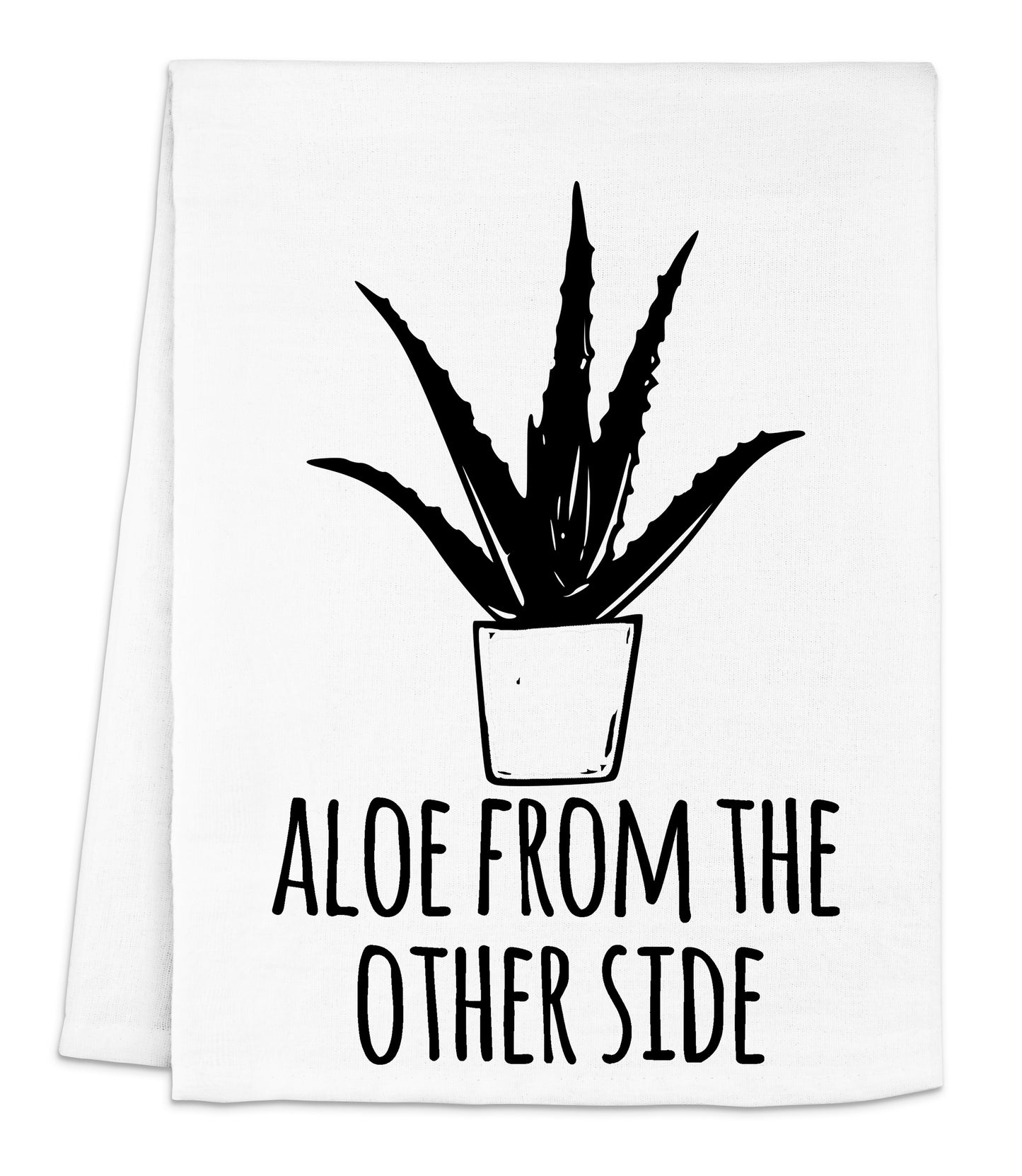 a black and white picture of a potted aloe from the other side