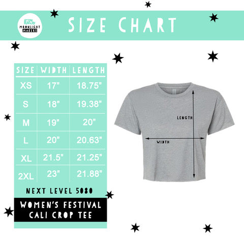 Look On The Bright Cider Life - Women's Crop Tee - Heather Gray or Gold