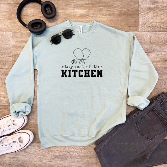 a sweatshirt that says stay out of the kitchen