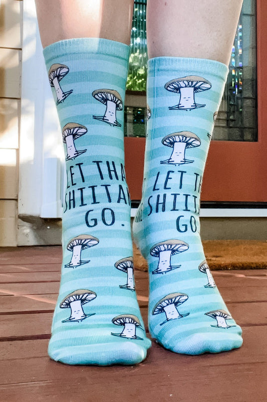 SALE - Let That Shiitake Go - Novelty Socks