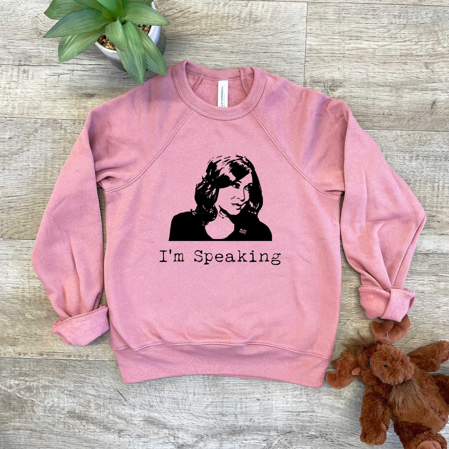 I'm Speaking (Kamala Harris) - Kid's Sweatshirt - Heather Gray or Mauve
