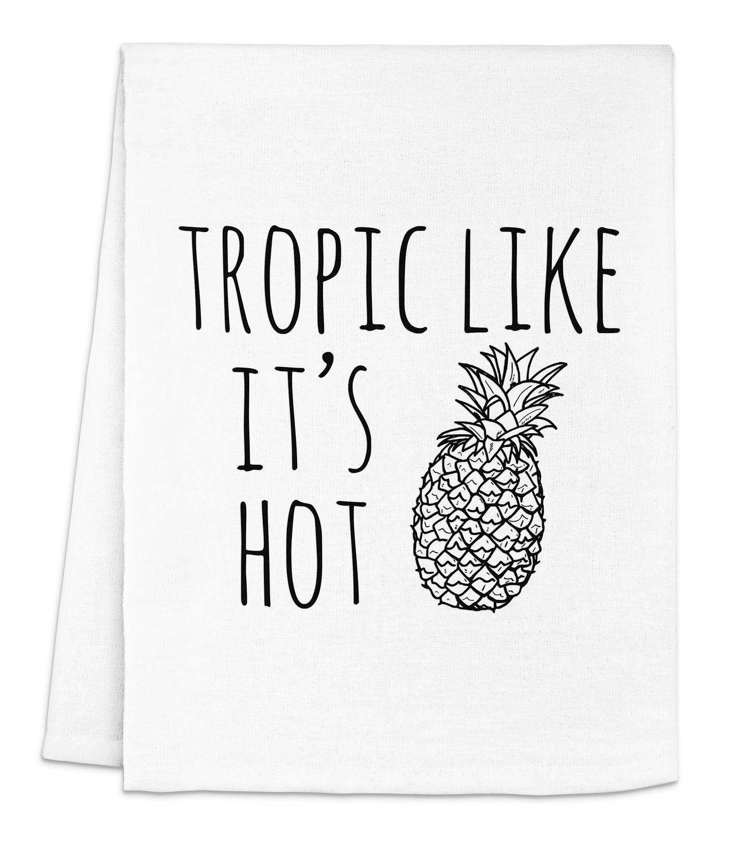 a towel with a pineapple printed on it